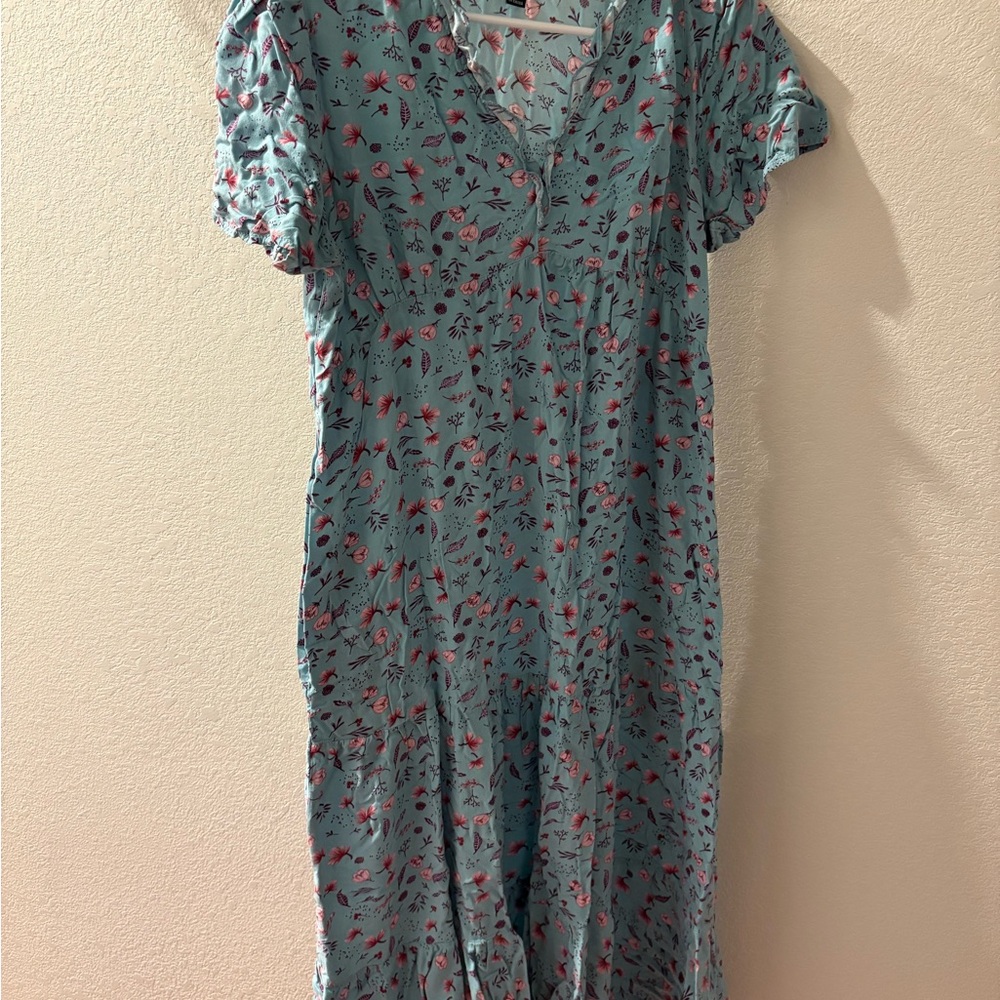 Suzanne Betro Light Blue Floral Jumpsuit
